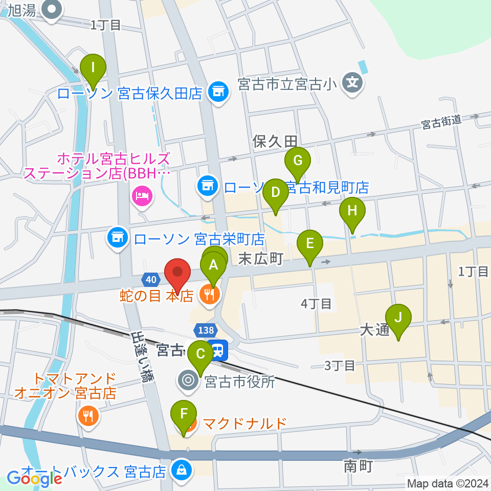 みやこハーバーラジオ周辺のカフェ一覧地図