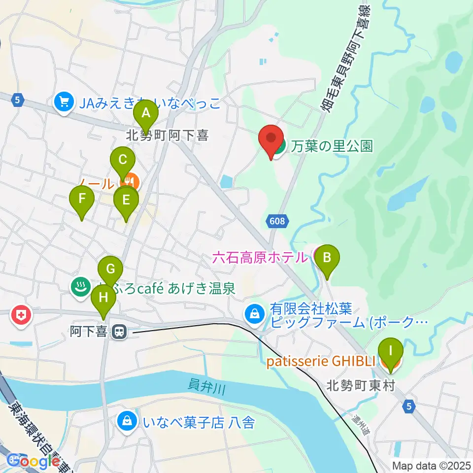いなべエフエム周辺のカフェ一覧地図