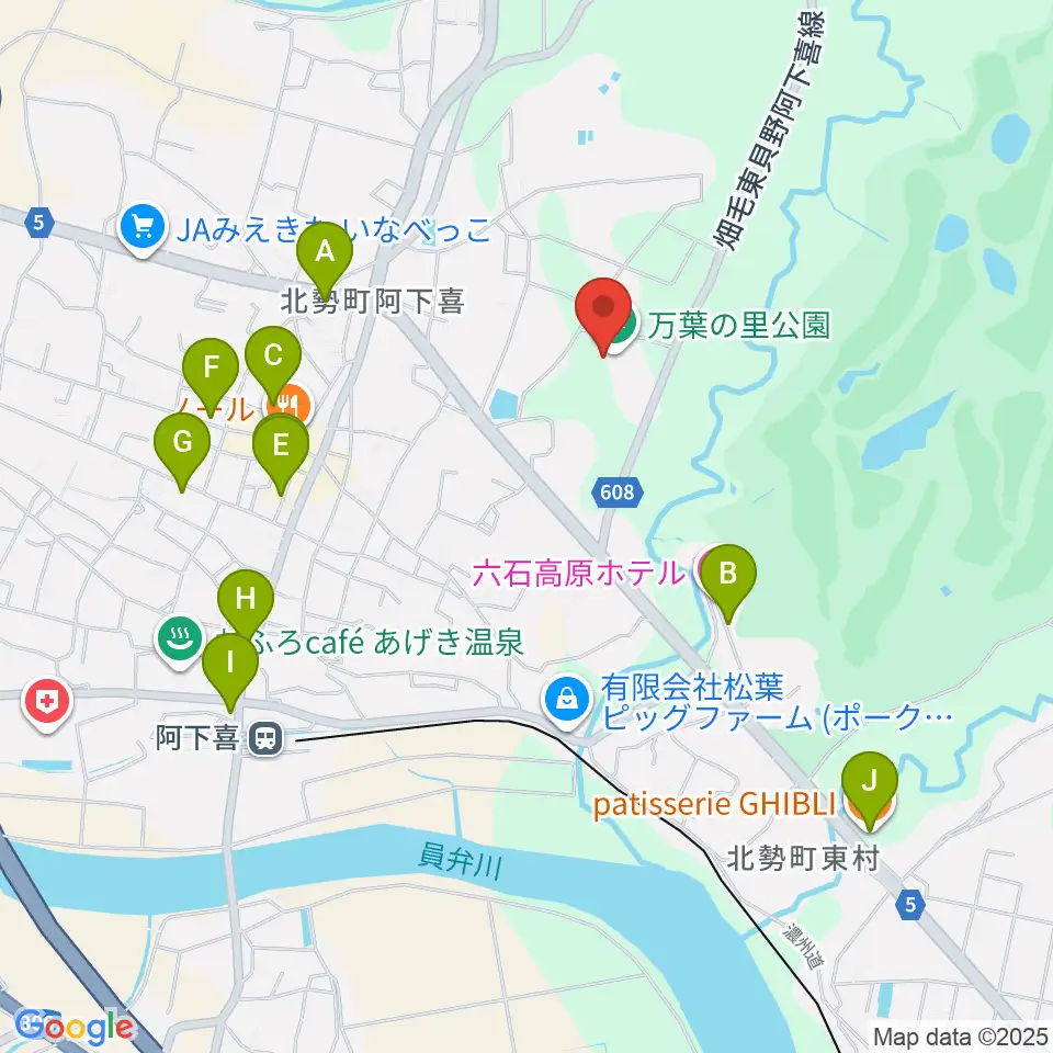 いなべエフエム周辺のカフェ一覧地図