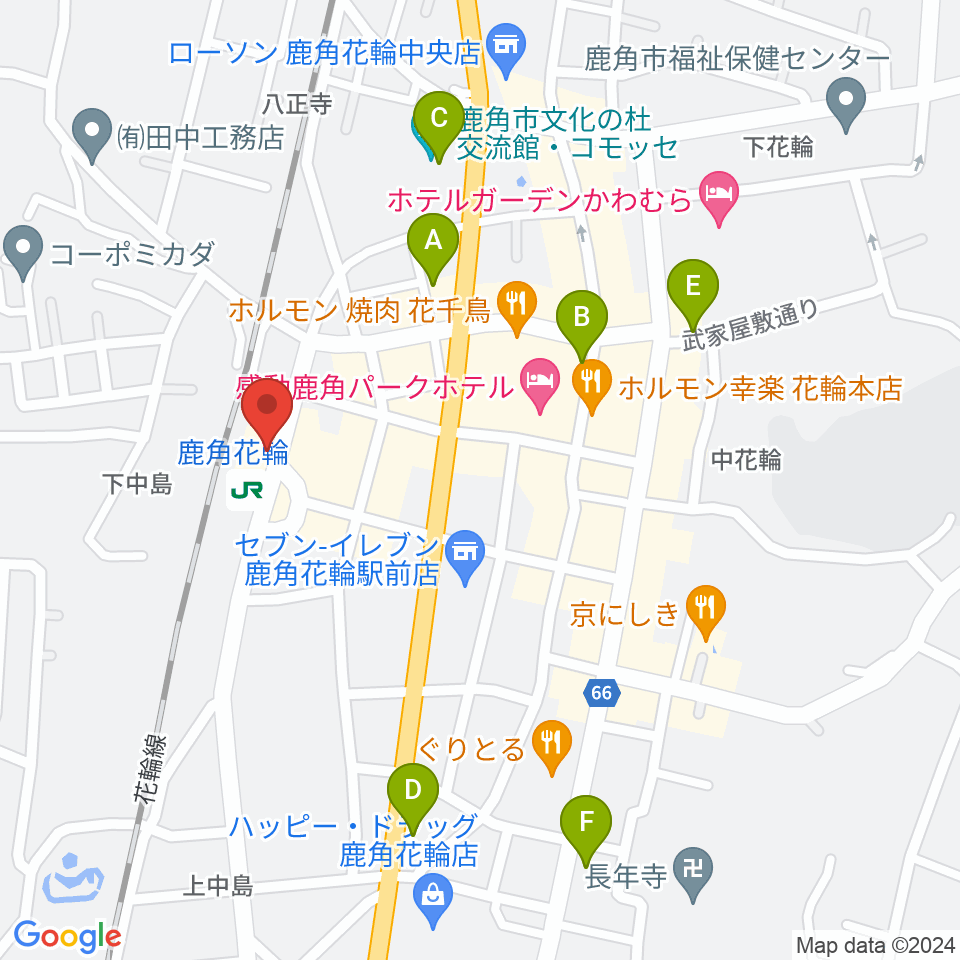 鹿角きりたんぽFM周辺のカフェ一覧地図