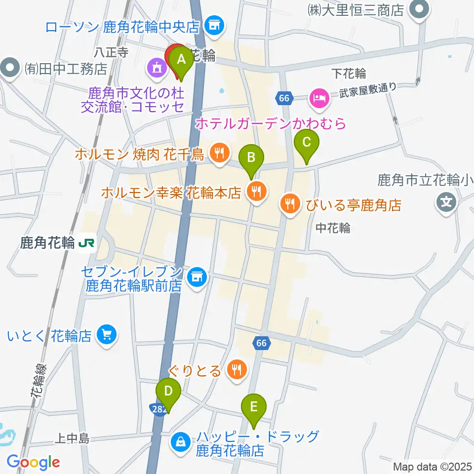鹿角市文化の杜交流館 コモッセ周辺のカフェ一覧地図