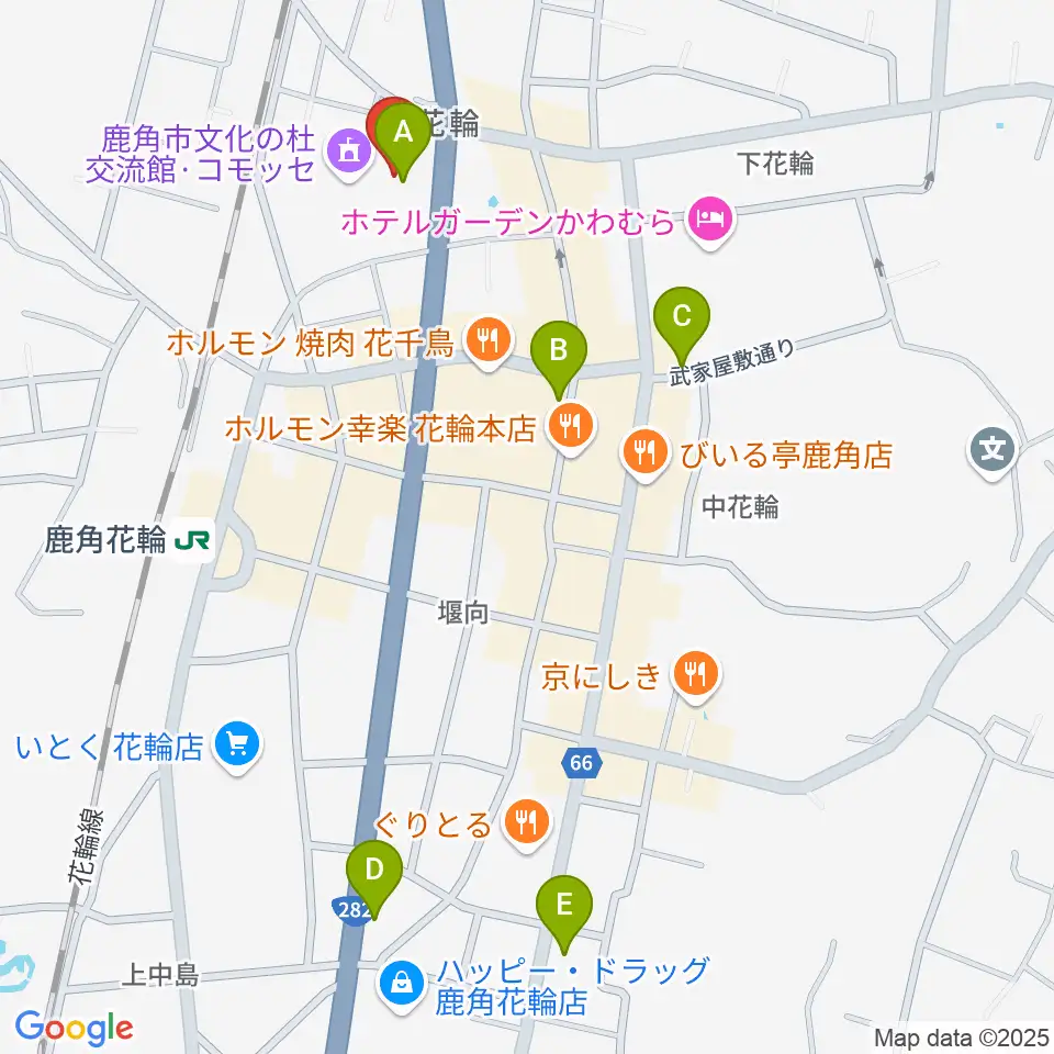 鹿角市文化の杜交流館 コモッセ周辺のカフェ一覧地図