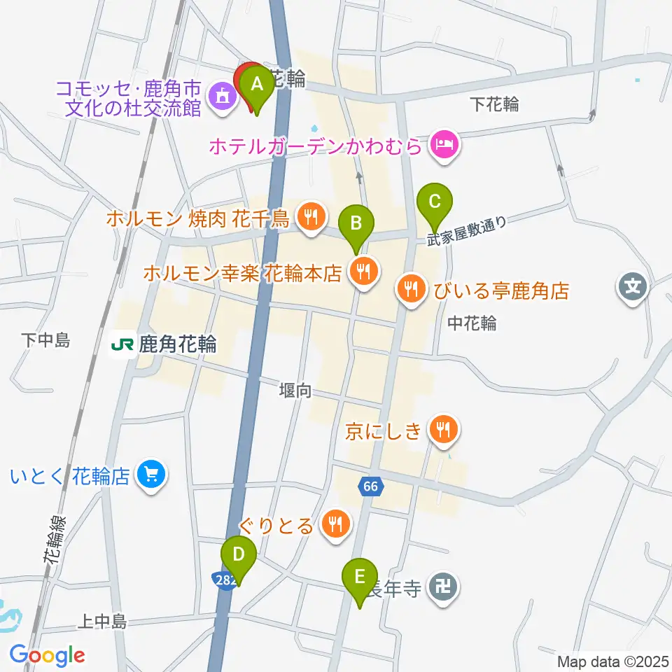 鹿角市文化の杜交流館 コモッセ周辺のカフェ一覧地図