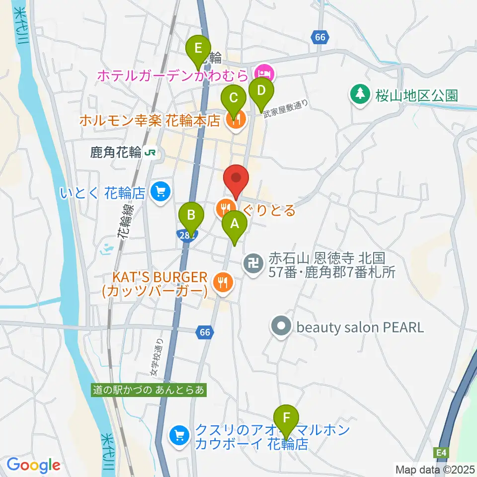 鹿角市交流プラザ MITプラザ周辺のカフェ一覧地図