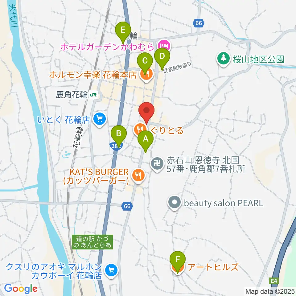 鹿角市交流プラザ MITプラザ周辺のカフェ一覧地図