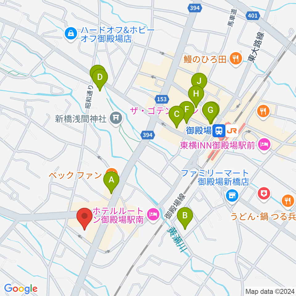 富士山GOGOエフエム周辺のカフェ一覧地図