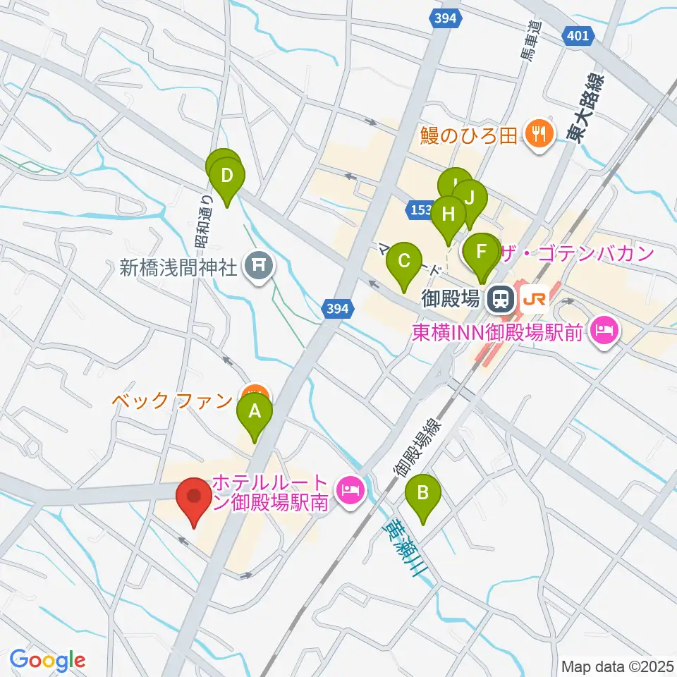 富士山GOGOエフエム周辺のカフェ一覧地図