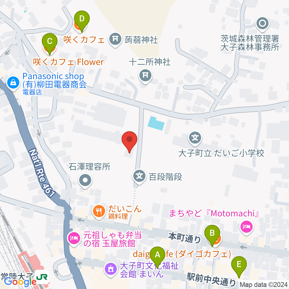 FMだいご周辺のカフェ一覧地図