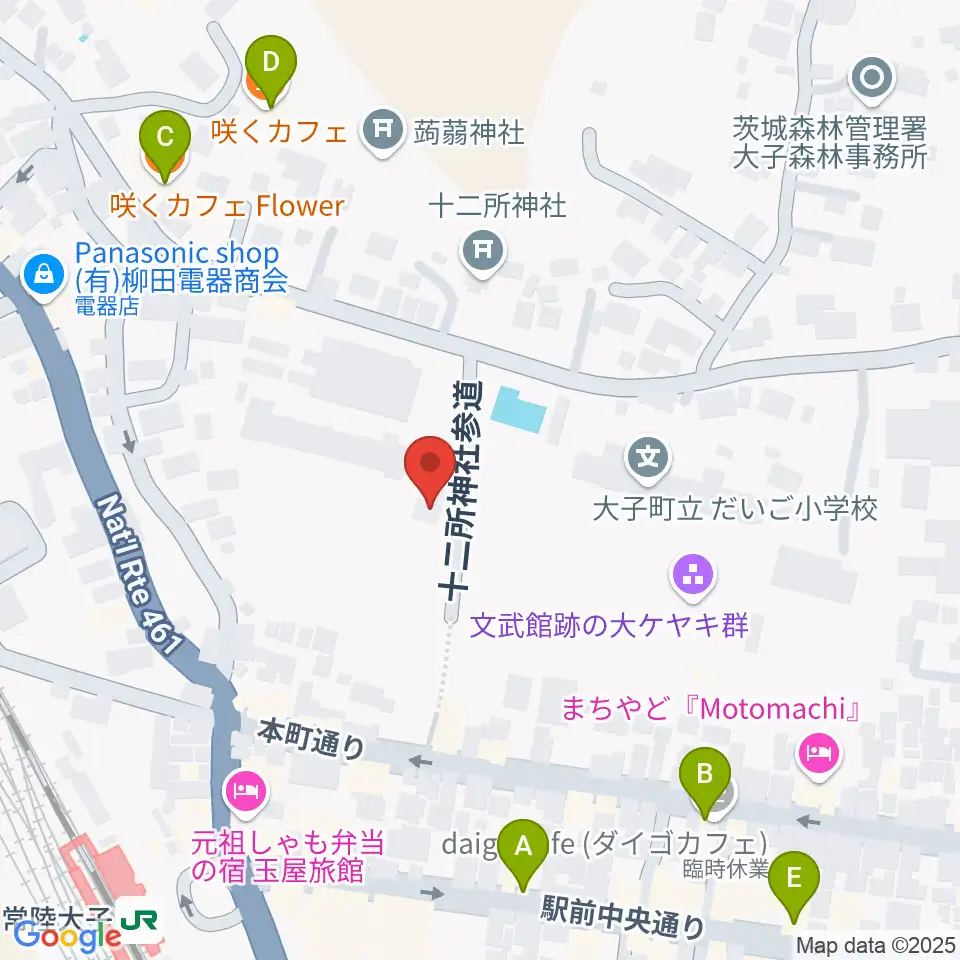 FMだいご周辺のカフェ一覧地図