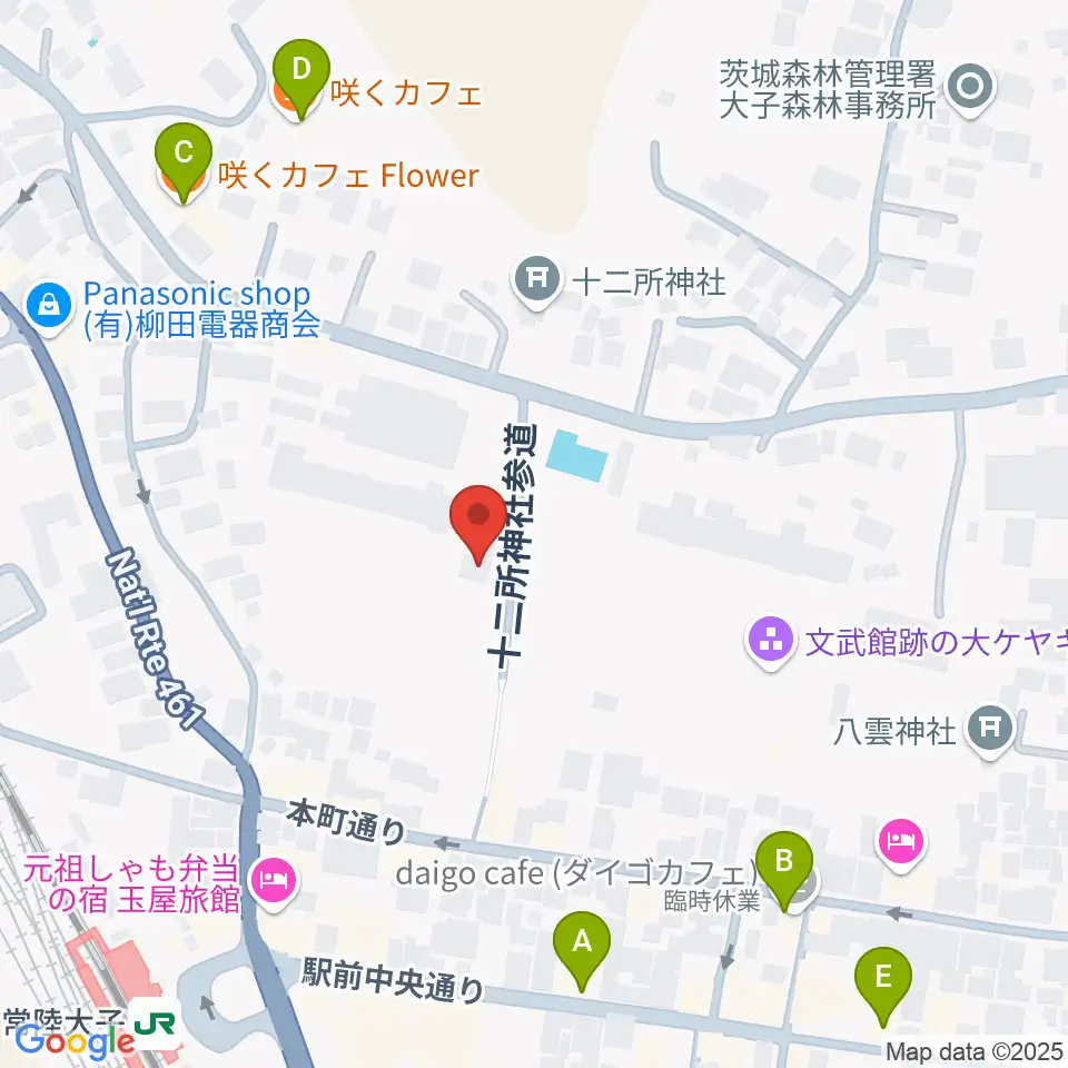 FMだいご周辺のカフェ一覧地図