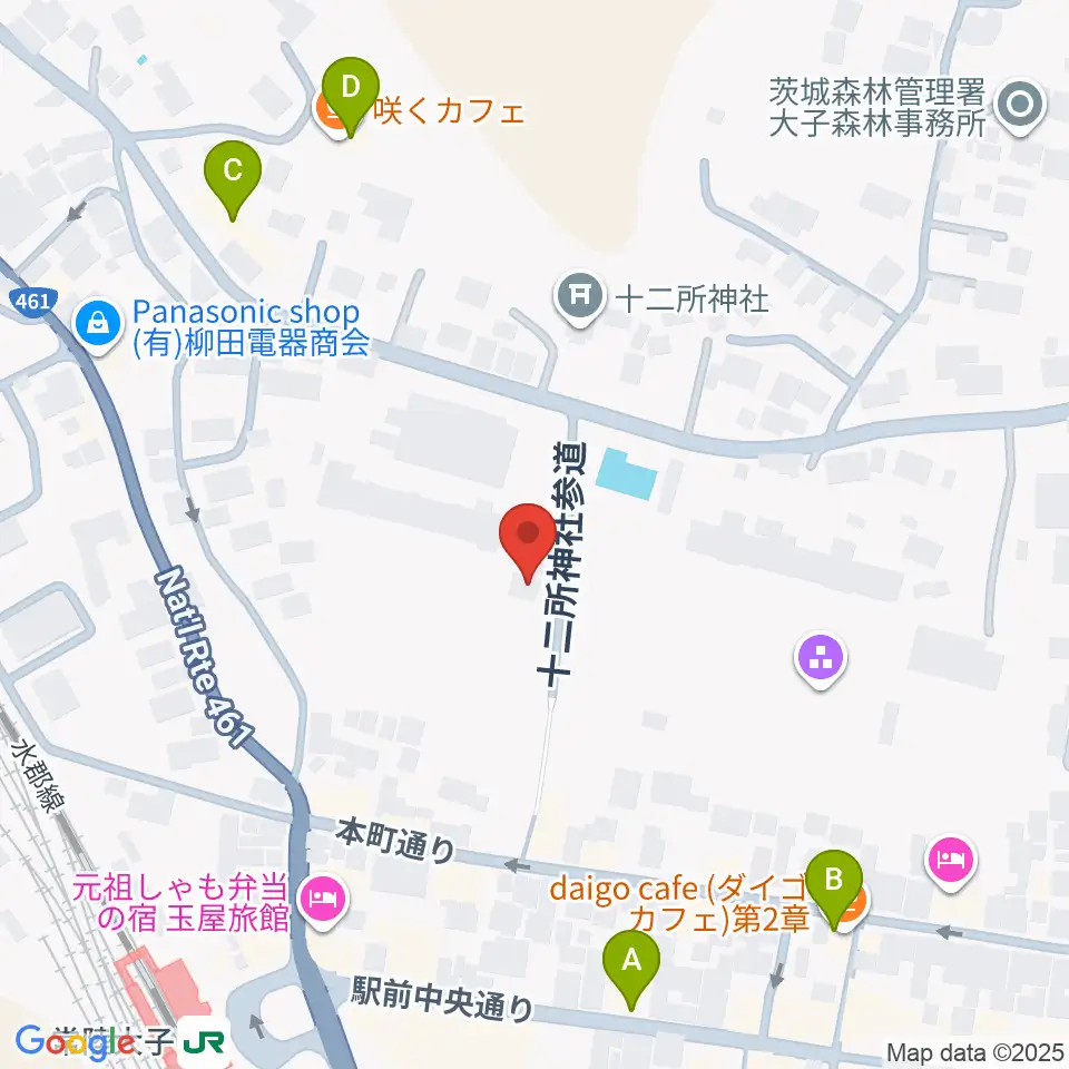 FMだいご周辺のカフェ一覧地図