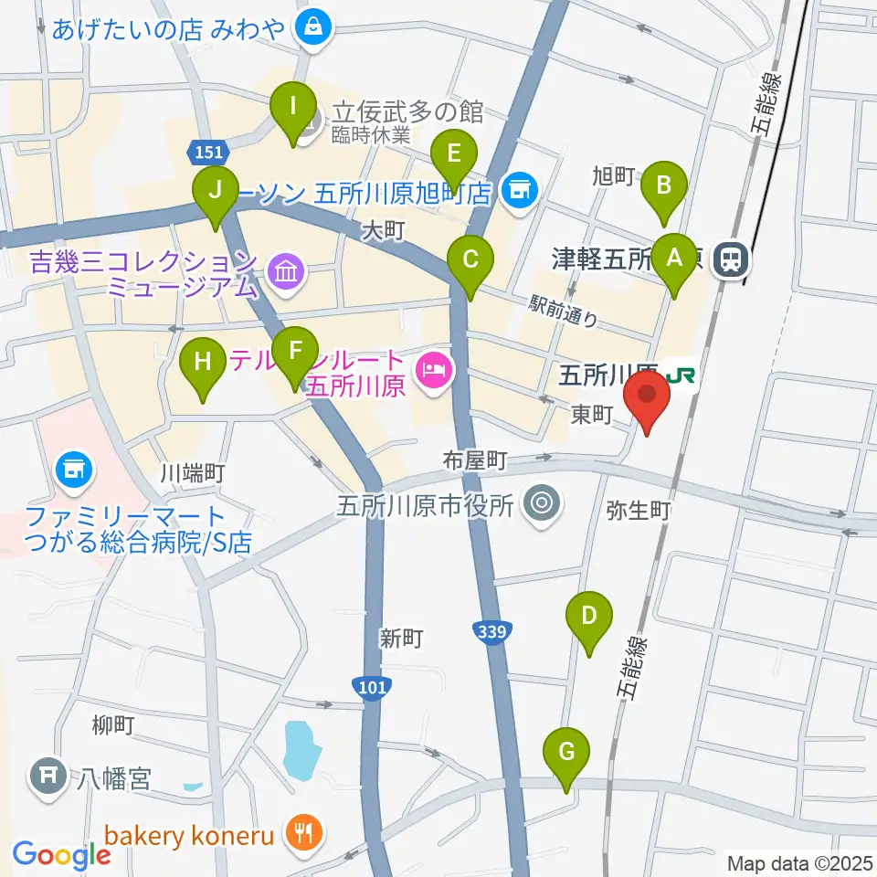 FMごしょがわら Gラジ周辺のカフェ一覧地図