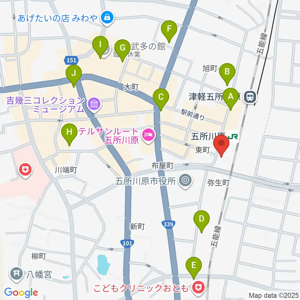 FMごしょがわら Gラジ周辺のカフェ一覧地図