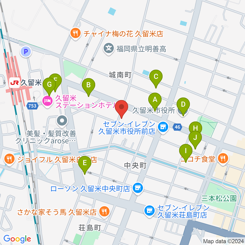 ゆめ色ピアノ教室周辺のカフェ一覧地図