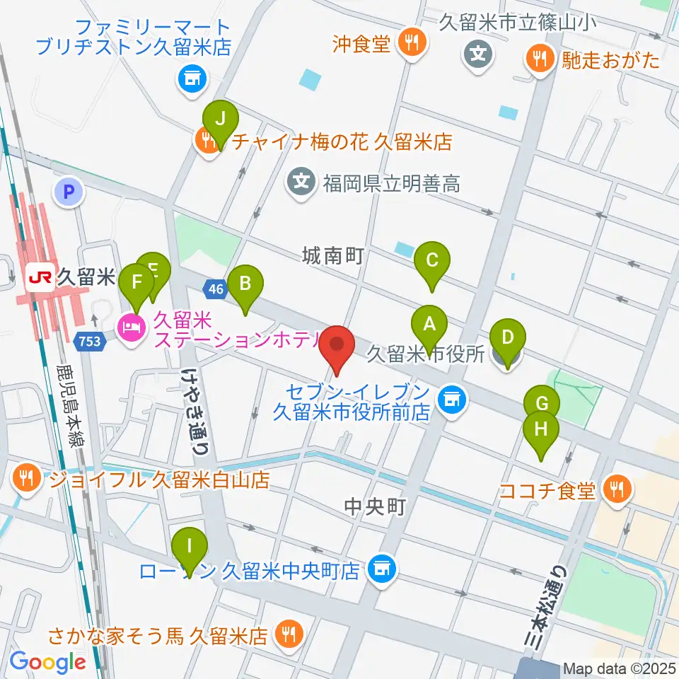 ゆめ色ピアノ教室周辺のカフェ一覧地図