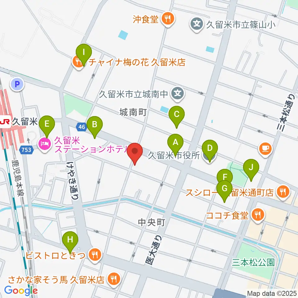 ゆめ色ピアノ教室周辺のカフェ一覧地図