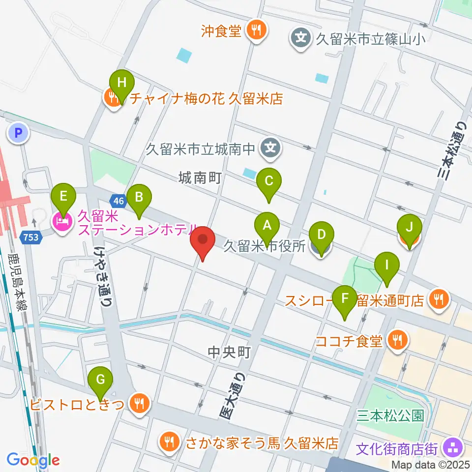 ゆめ色ピアノ教室周辺のカフェ一覧地図