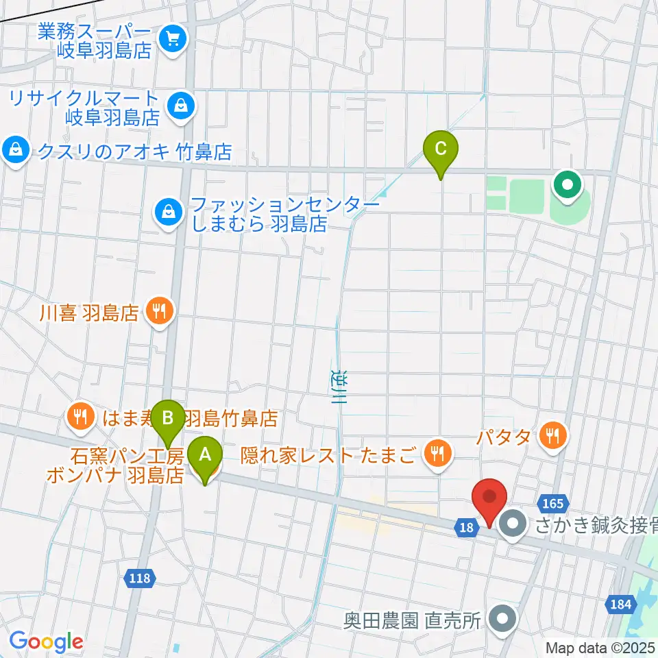 ジ・エンカウンター周辺のカフェ一覧地図