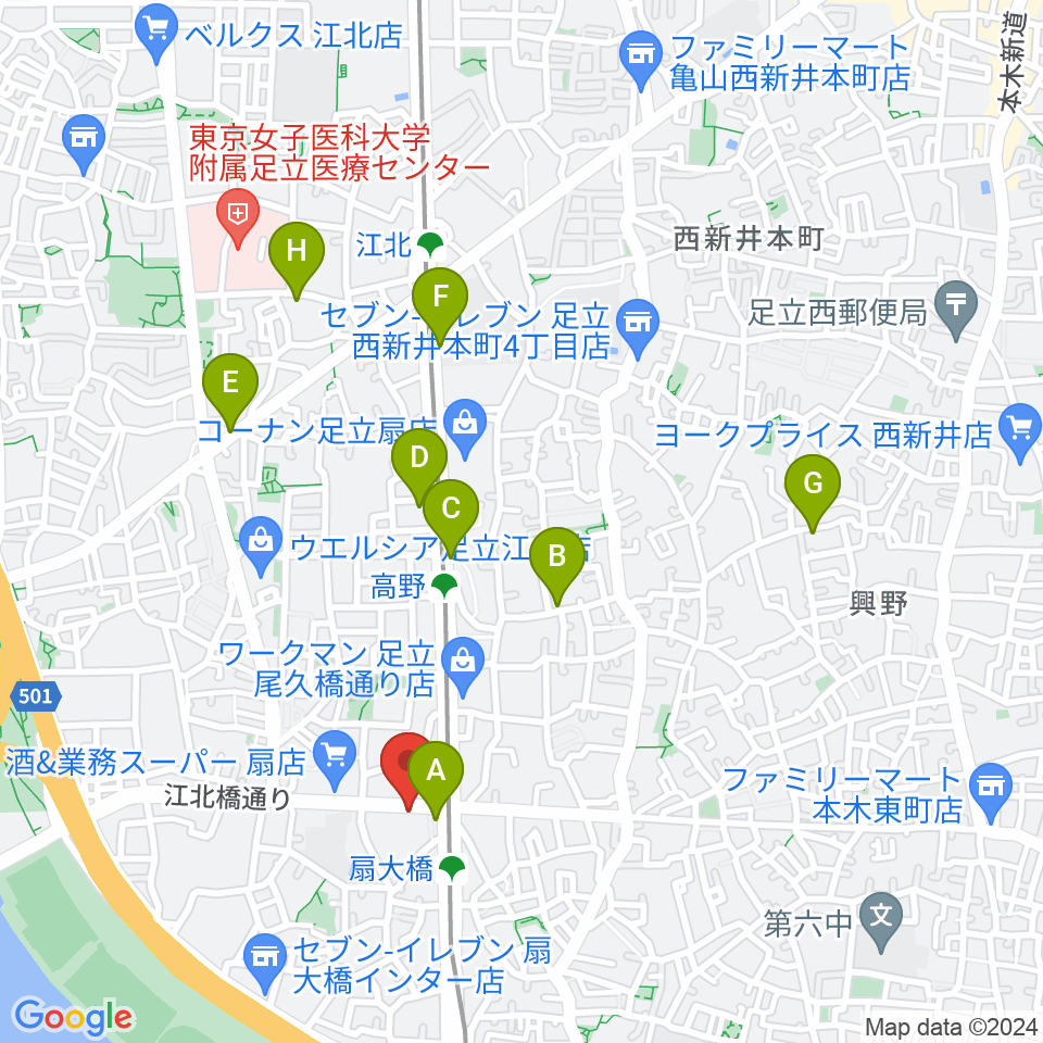 アトリエTANTOO周辺のカフェ一覧地図