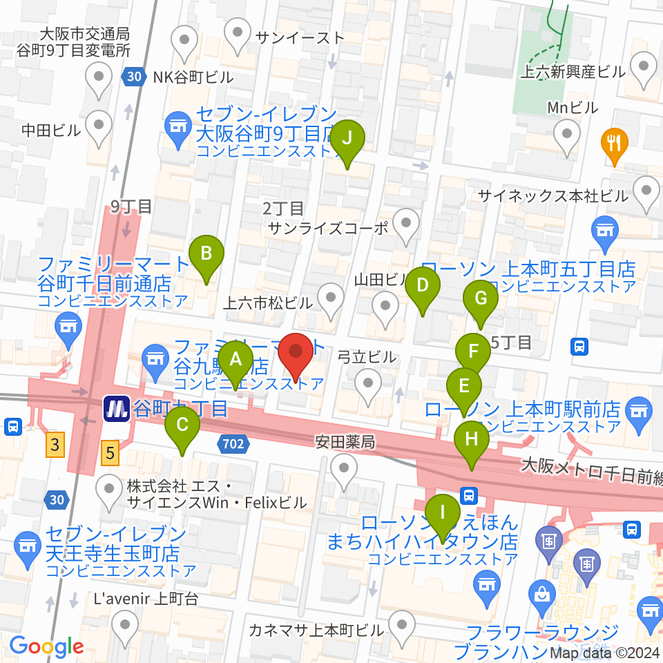 Little Egg Studio周辺のカフェ一覧地図