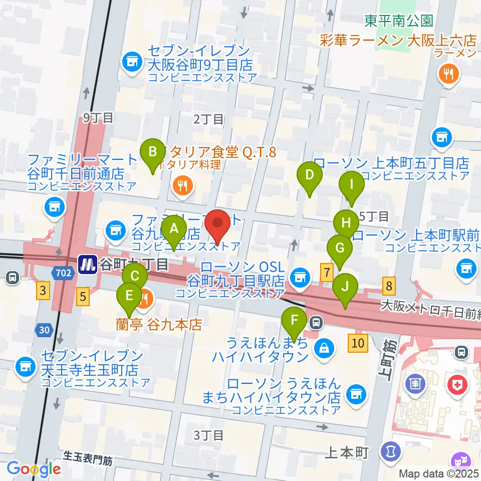 Little Egg Studio周辺のカフェ一覧地図