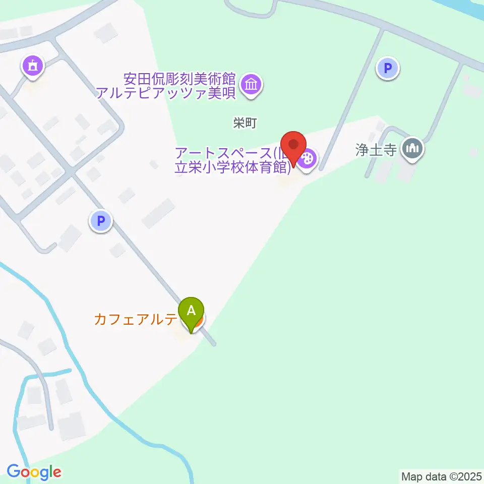 安田侃彫刻美術館アルテピアッツァ美唄周辺のカフェ一覧地図