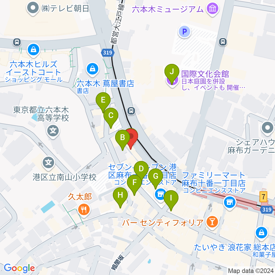 Heard Studio周辺のカフェ一覧地図