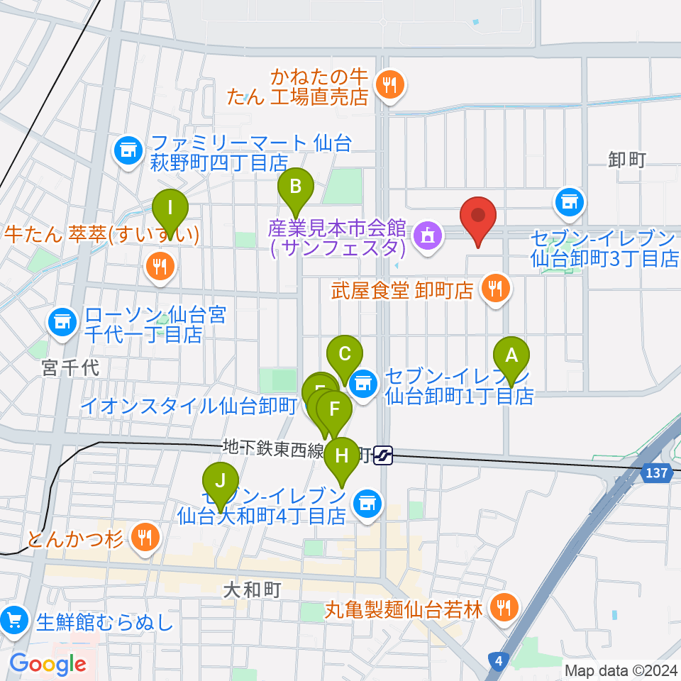 能-BOX周辺のカフェ一覧地図