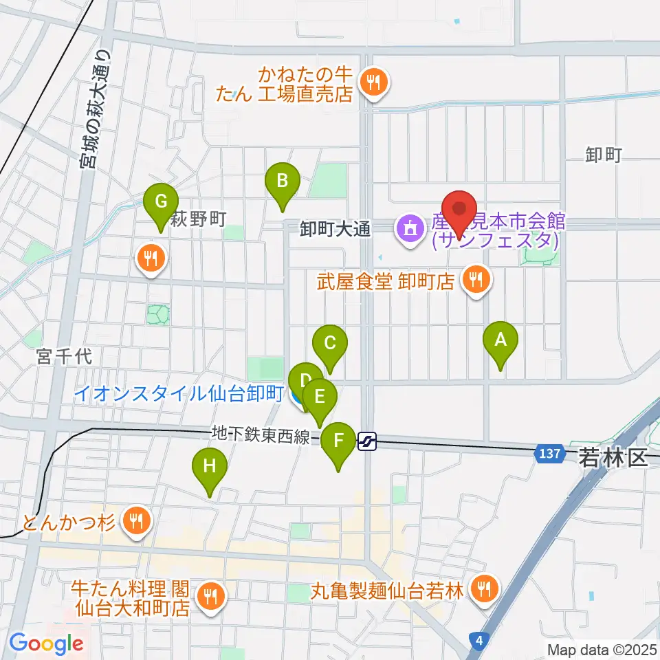 能-BOX周辺のカフェ一覧地図