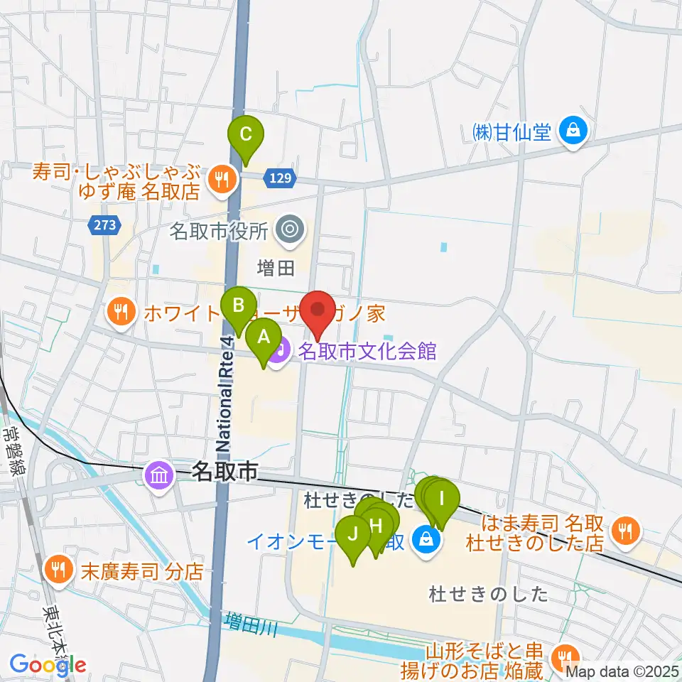 なとらじ801周辺のカフェ一覧地図