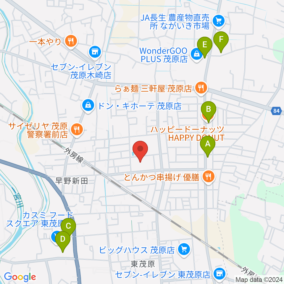 東部台文化会館周辺のカフェ一覧地図