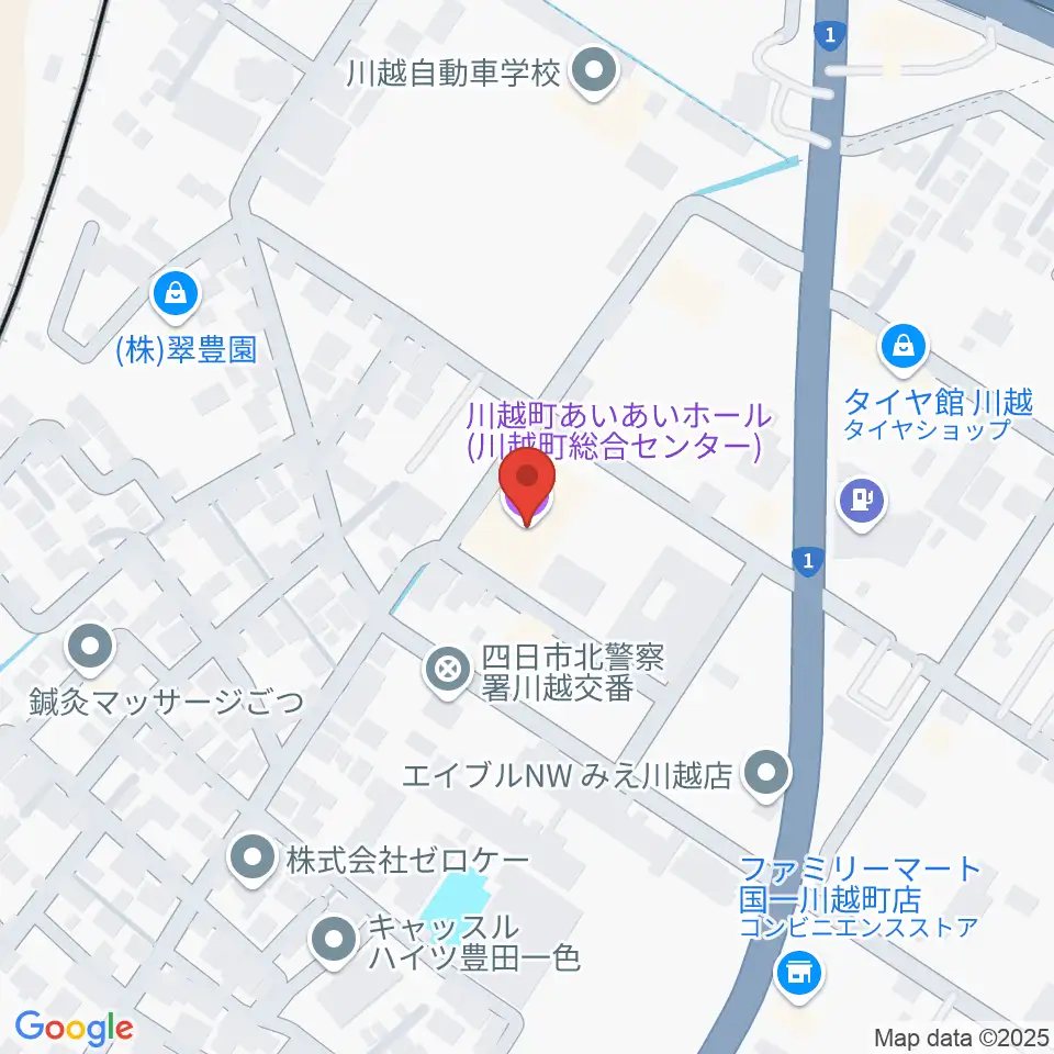 川越町あいあいホール周辺のカフェ一覧地図