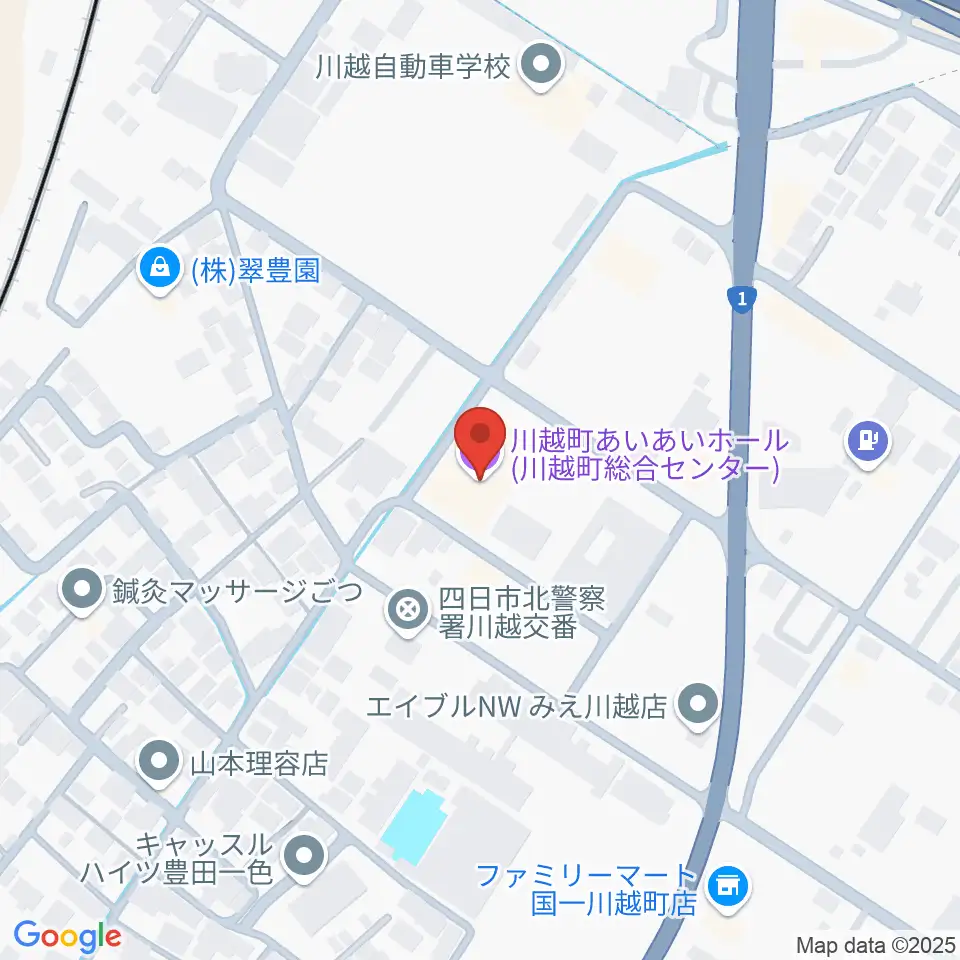 川越町あいあいホール周辺のカフェ一覧地図