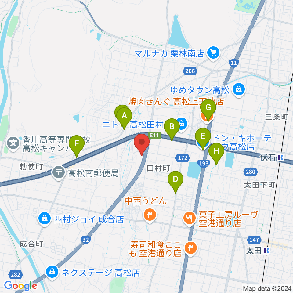 ピアノサロン・フィアカ周辺のカフェ一覧地図