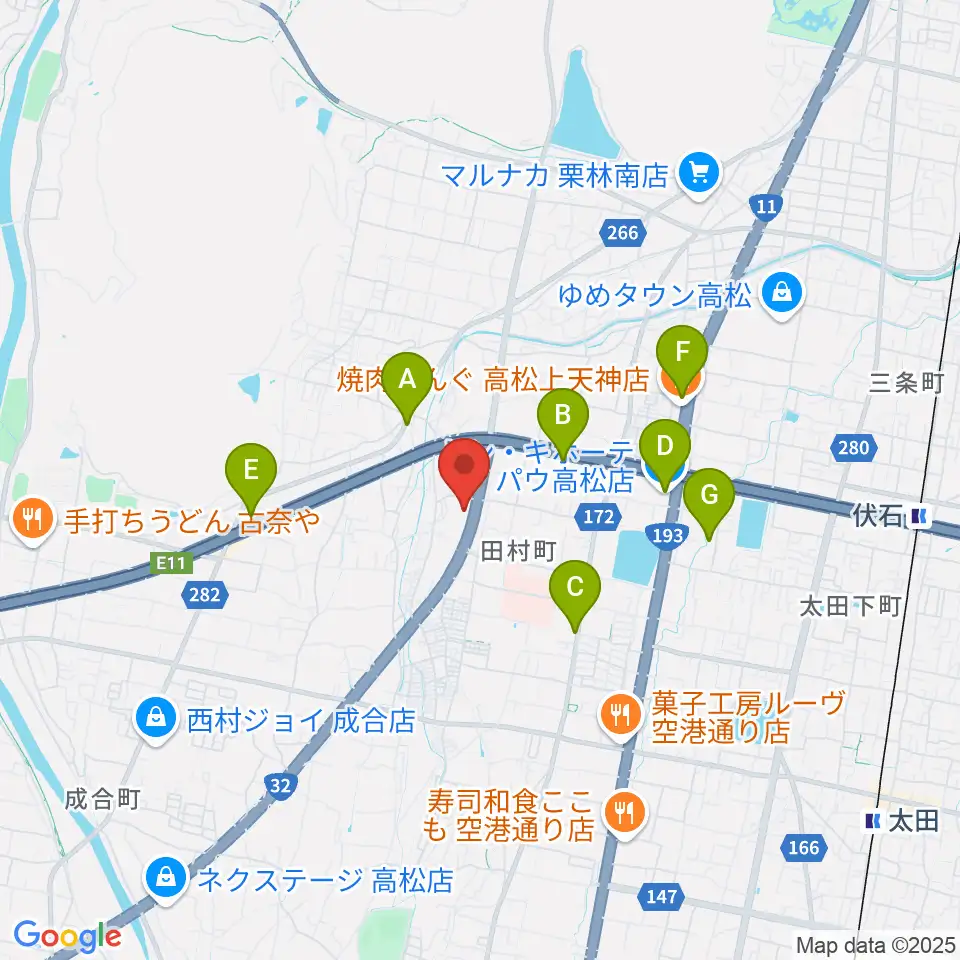 ピアノサロン・フィアカ周辺のカフェ一覧地図