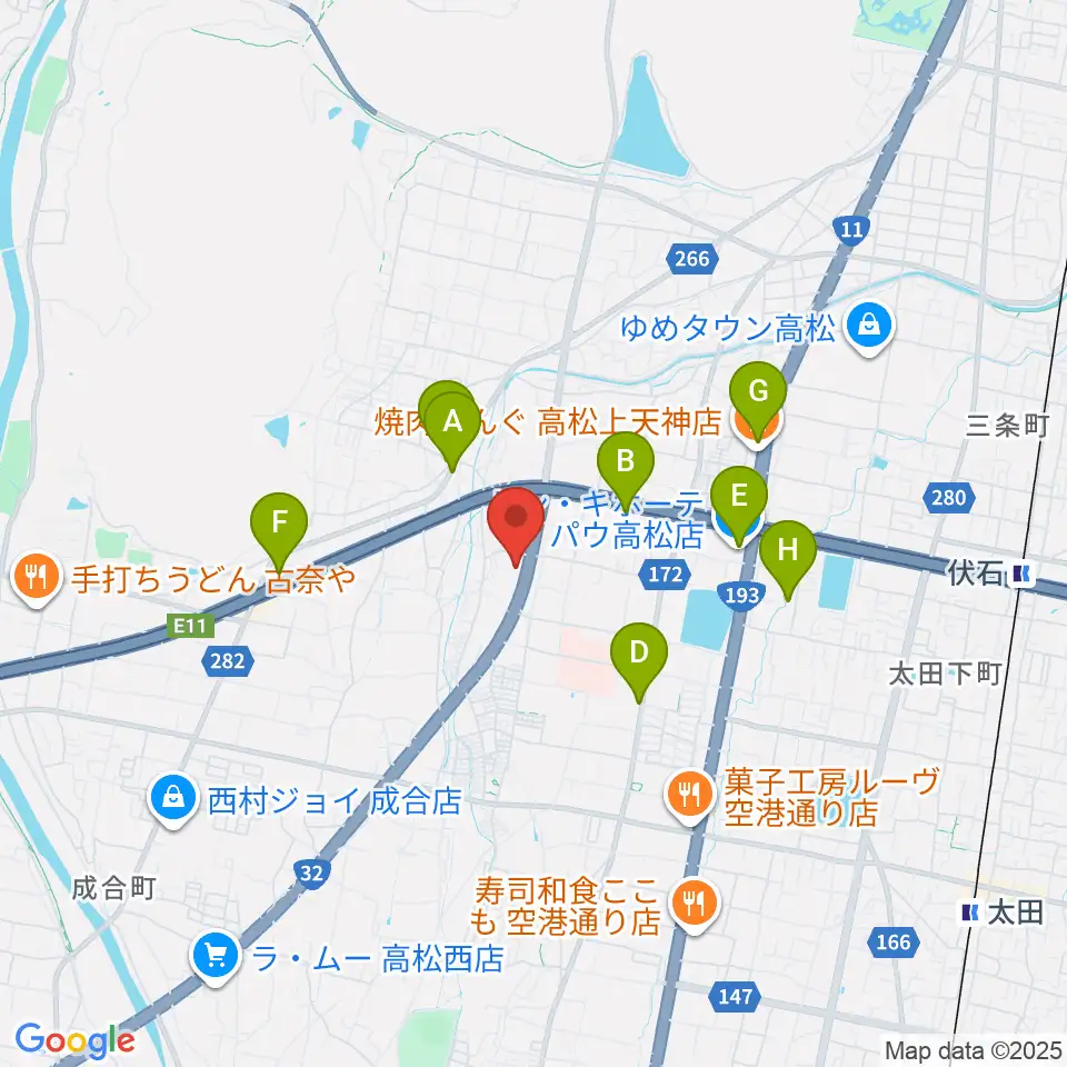 ピアノサロン・フィアカ周辺のカフェ一覧地図