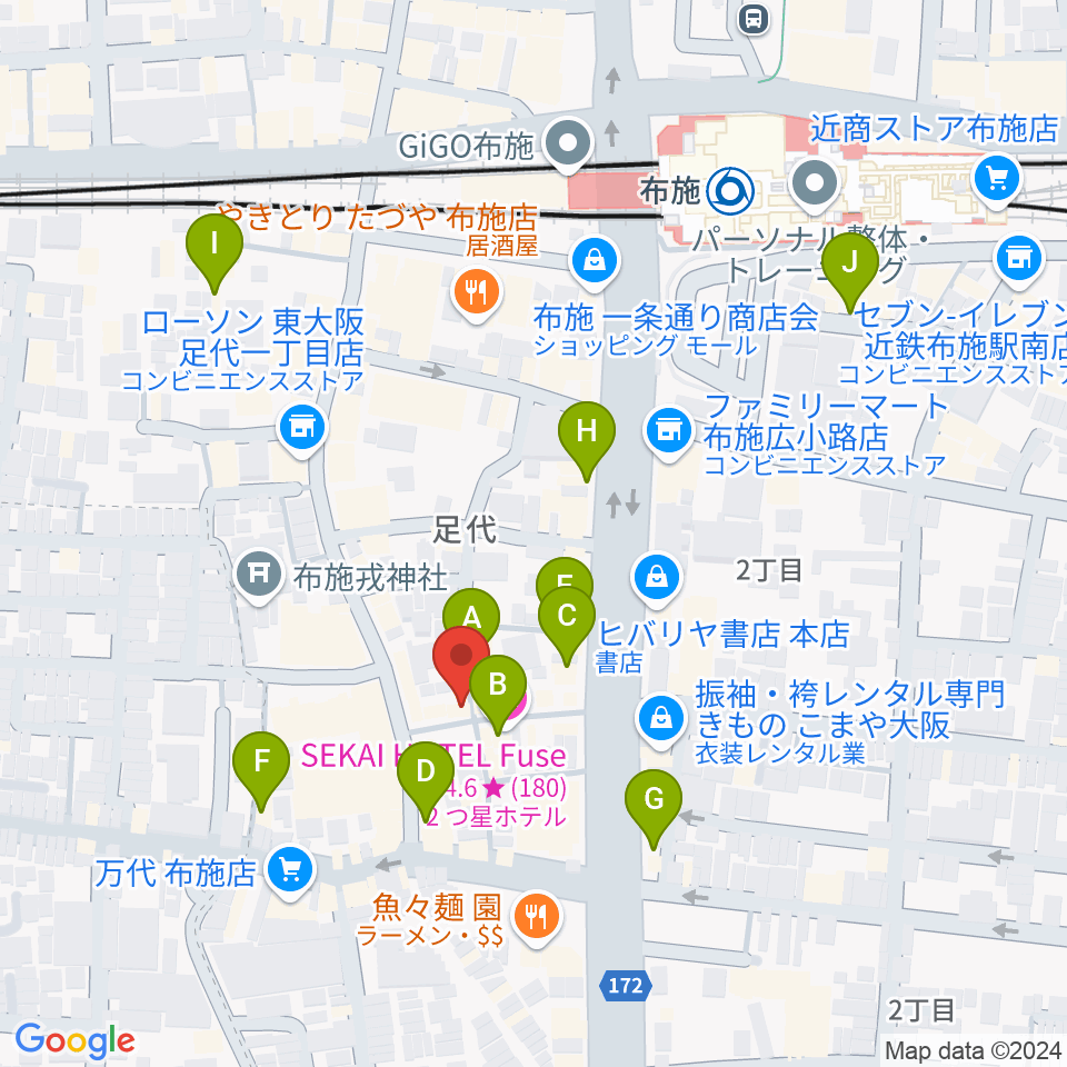 エジプトレコーズ周辺のカフェ一覧地図