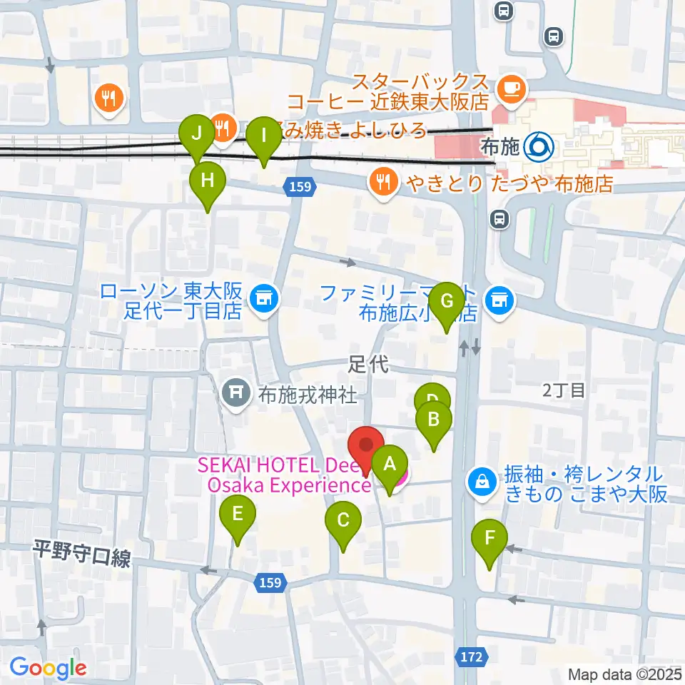 エジプトレコーズ周辺のカフェ一覧地図