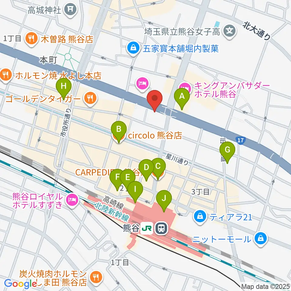モルタルレコード周辺のカフェ一覧地図