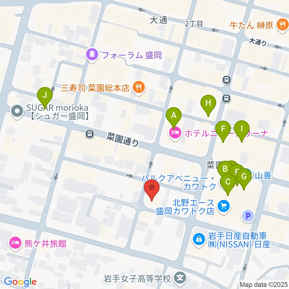 SOUND CHANNEL周辺のカフェ一覧地図