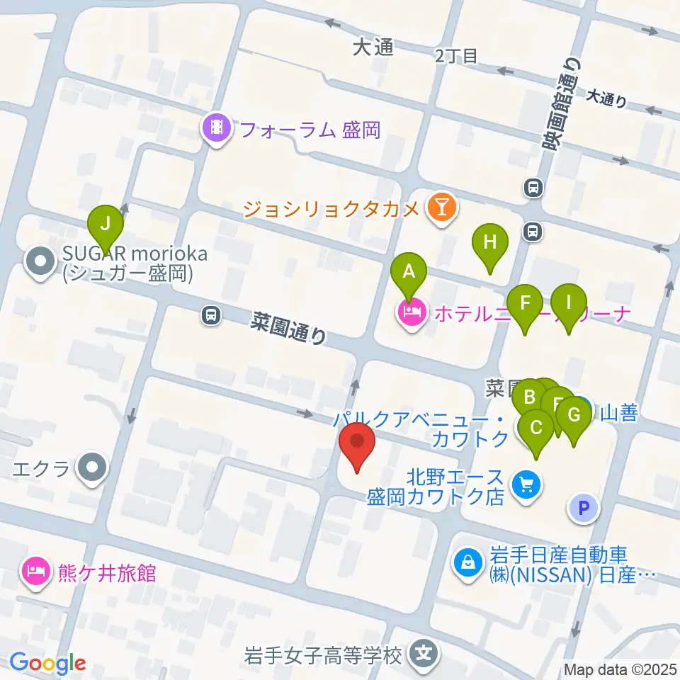 SOUND CHANNEL周辺のカフェ一覧地図