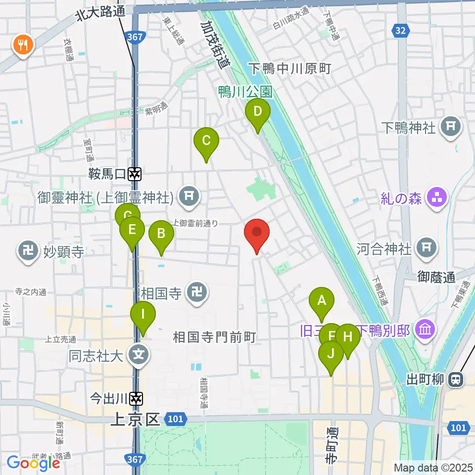 あとりえミノムシ周辺のカフェ一覧地図