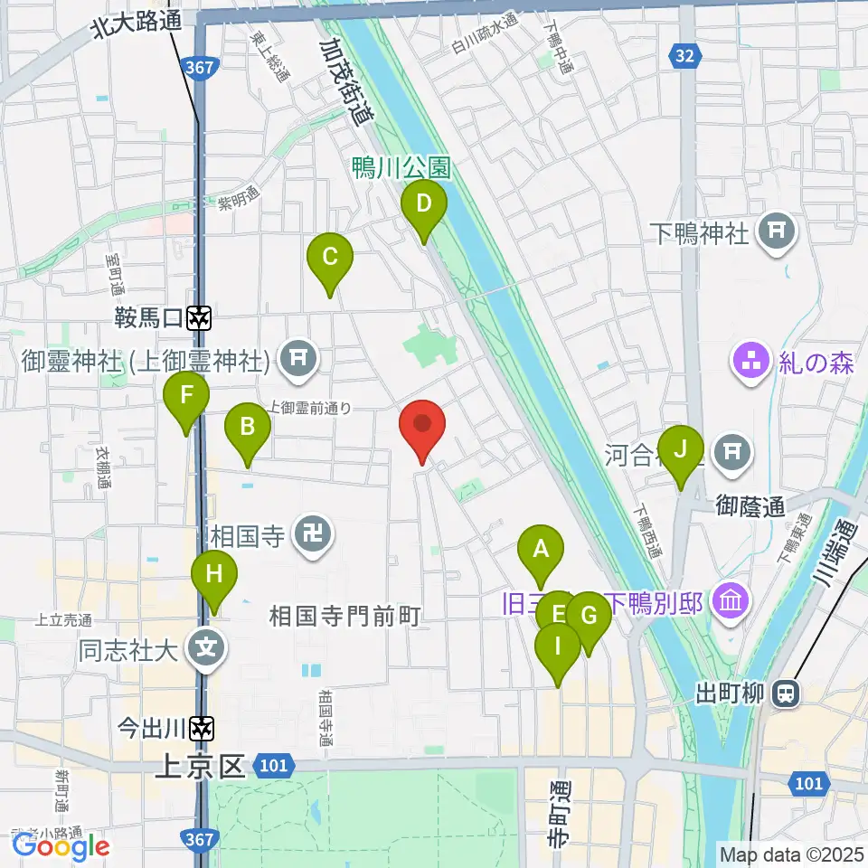 あとりえミノムシ周辺のカフェ一覧地図