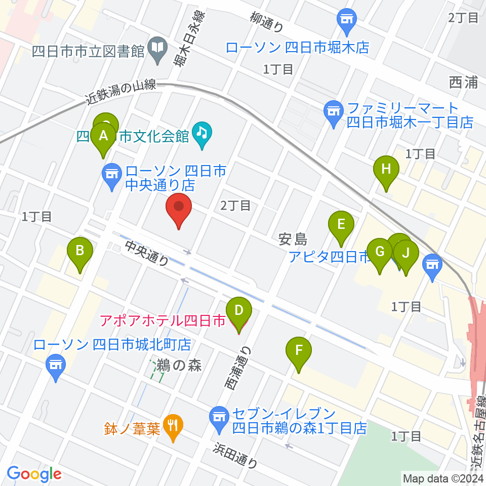 四日市 ドレミファといろは周辺のカフェ一覧地図