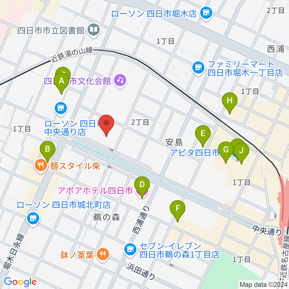 四日市 ドレミファといろは周辺のカフェ一覧地図