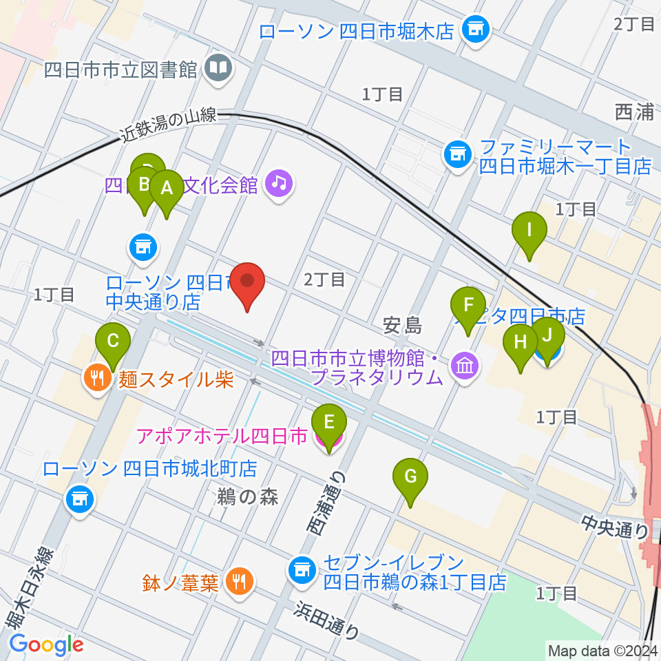 四日市 ドレミファといろは周辺のカフェ一覧地図