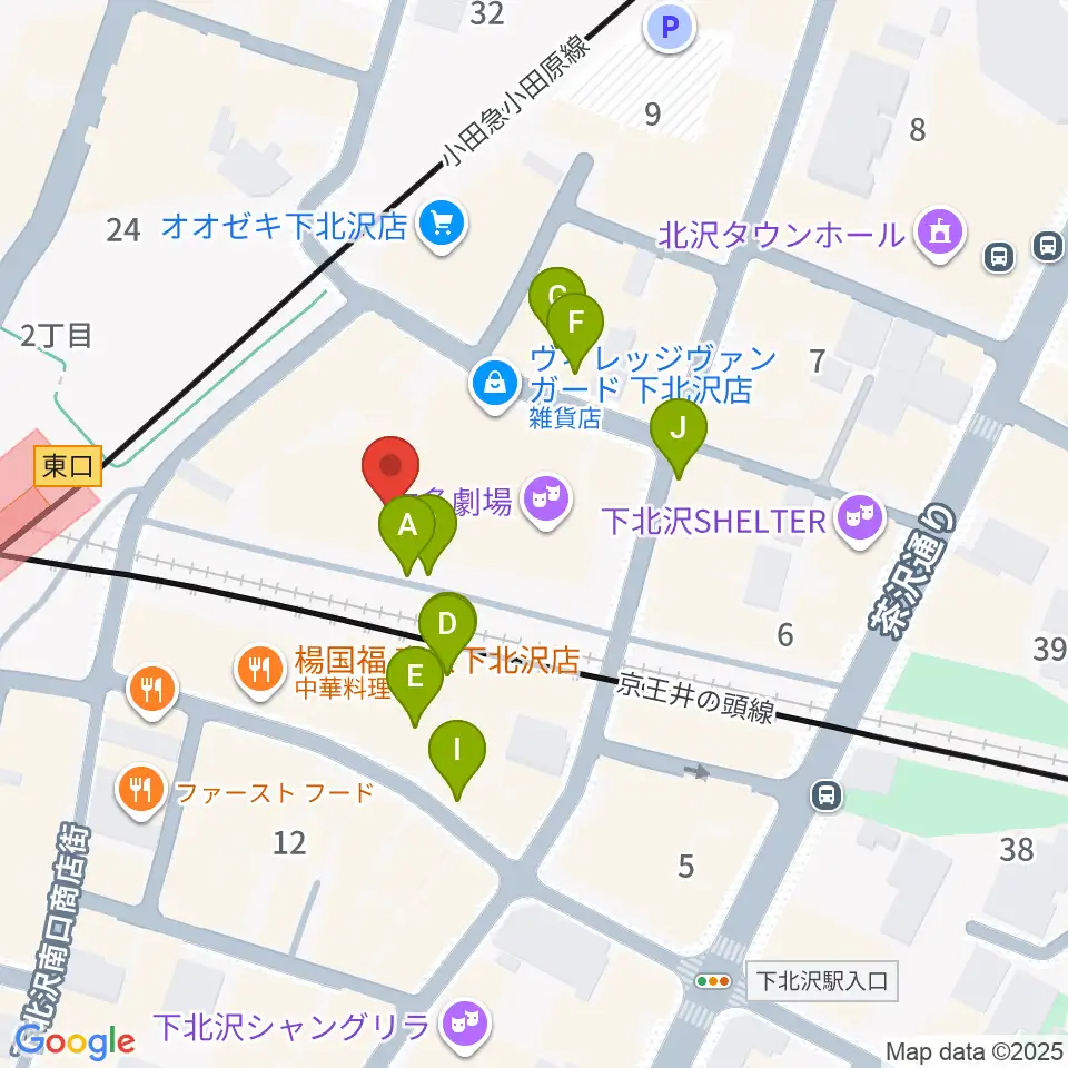 新宿レコード周辺のカフェ一覧地図
