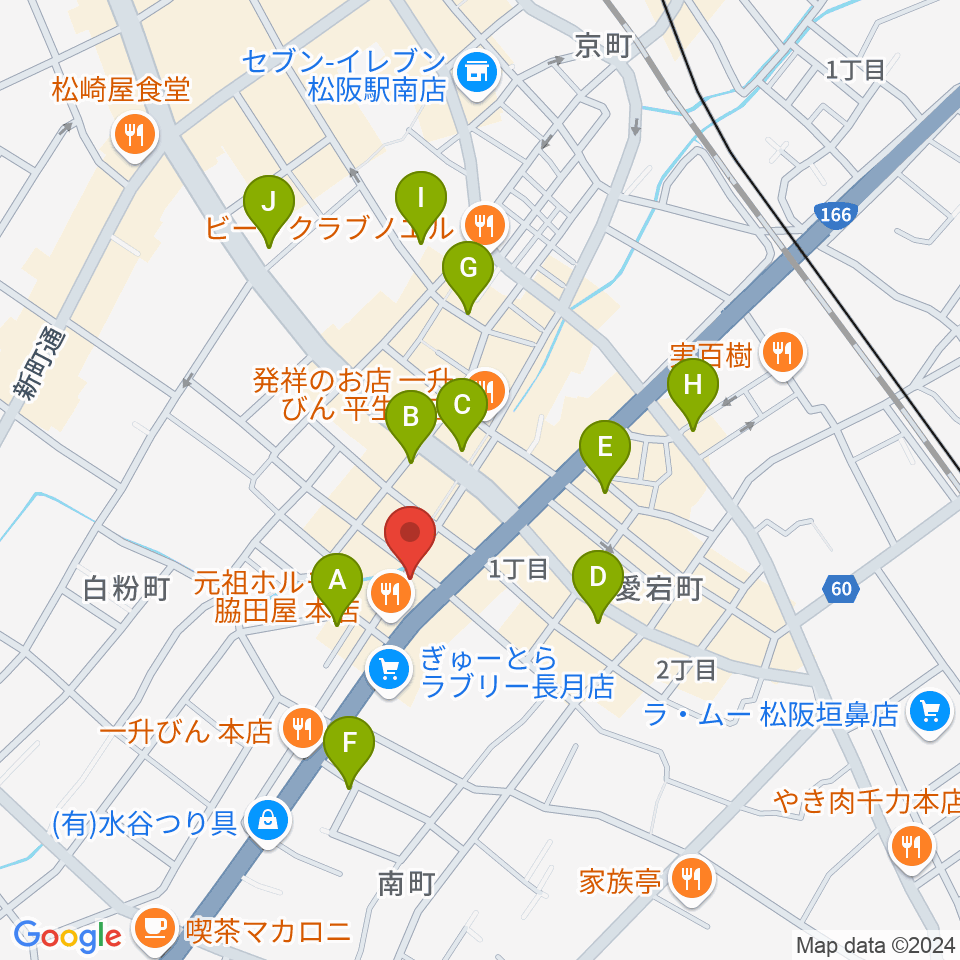 松阪ROCKERS CLUB周辺のカフェ一覧地図