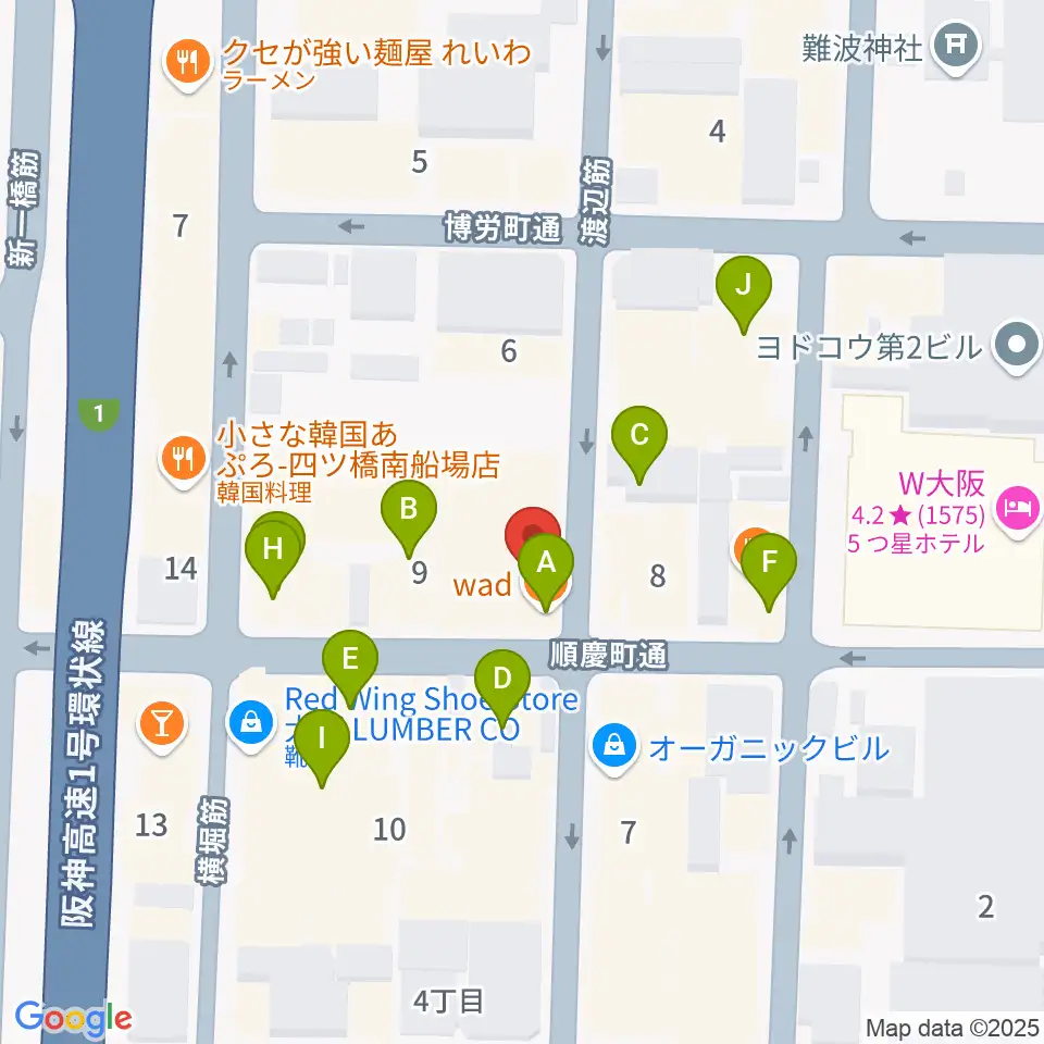 ESPECIAL RECORDS周辺のカフェ一覧地図