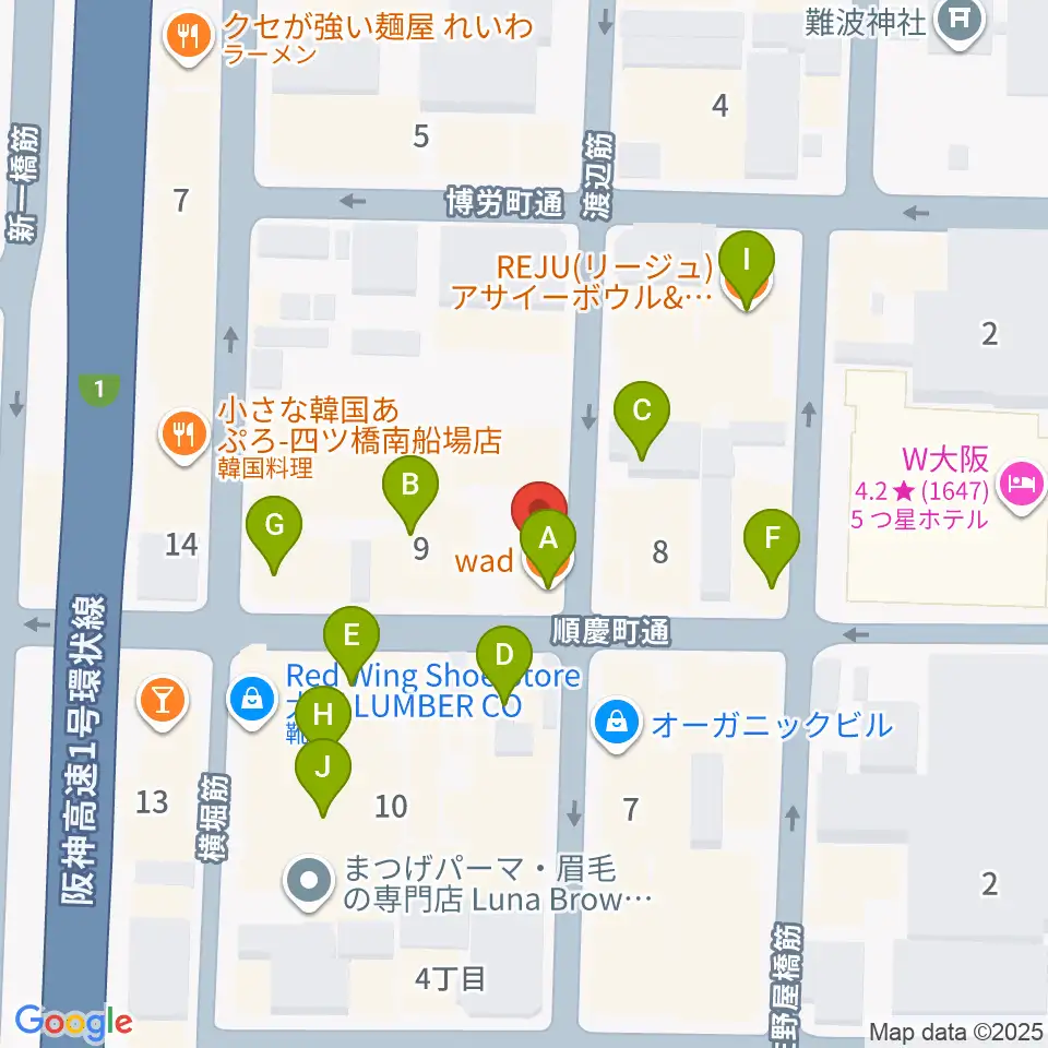 ESPECIAL RECORDS周辺のカフェ一覧地図